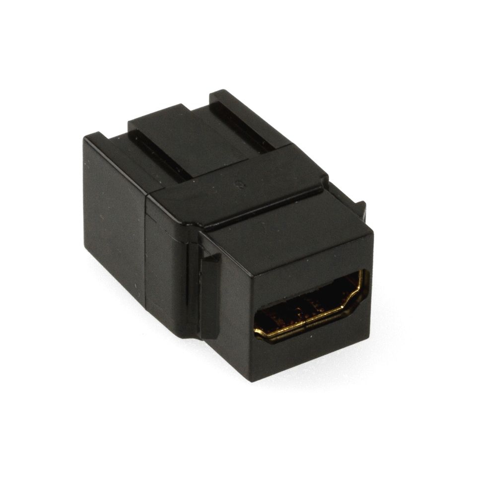 HDMI snap-in adapter 2x HDMI-A female black HDMI snap-in adapter 2x HDMI-A female black