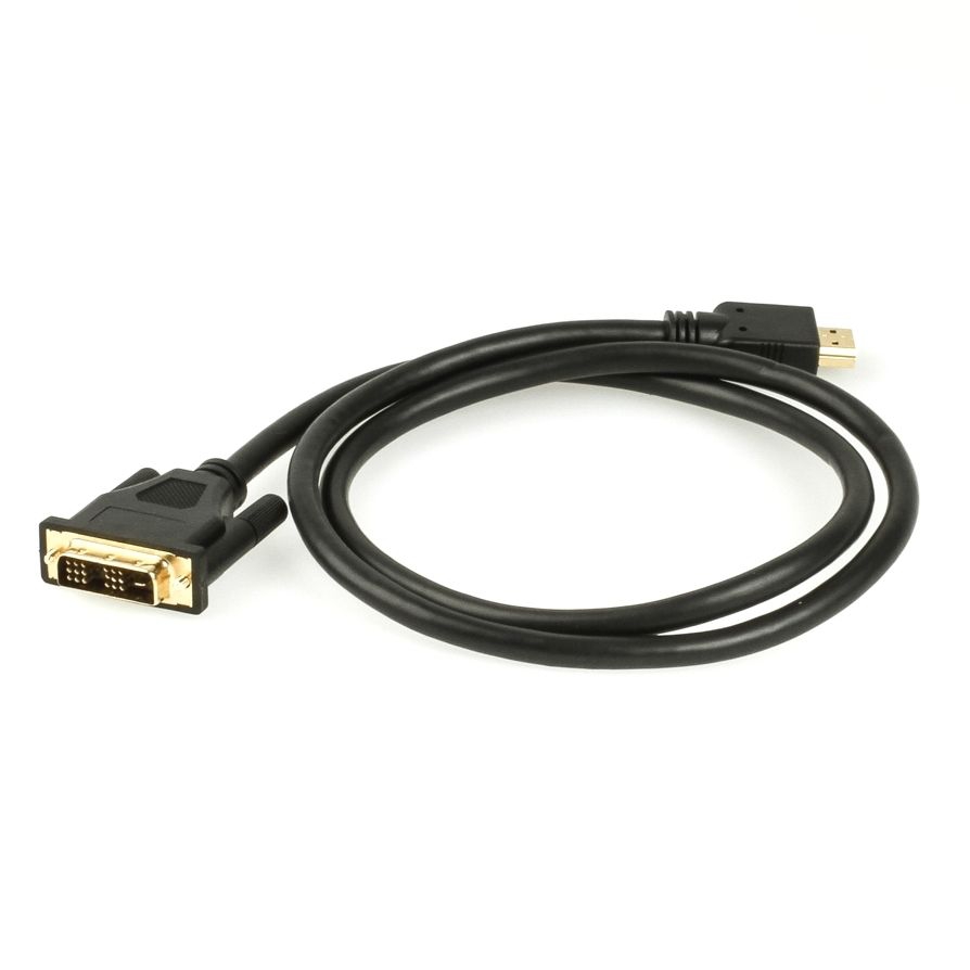HDMI to DVI adapter cable, DVI plug type 18+1, 1m HDMI to DVI adapter cable, DVI plug type 18+1, 1m