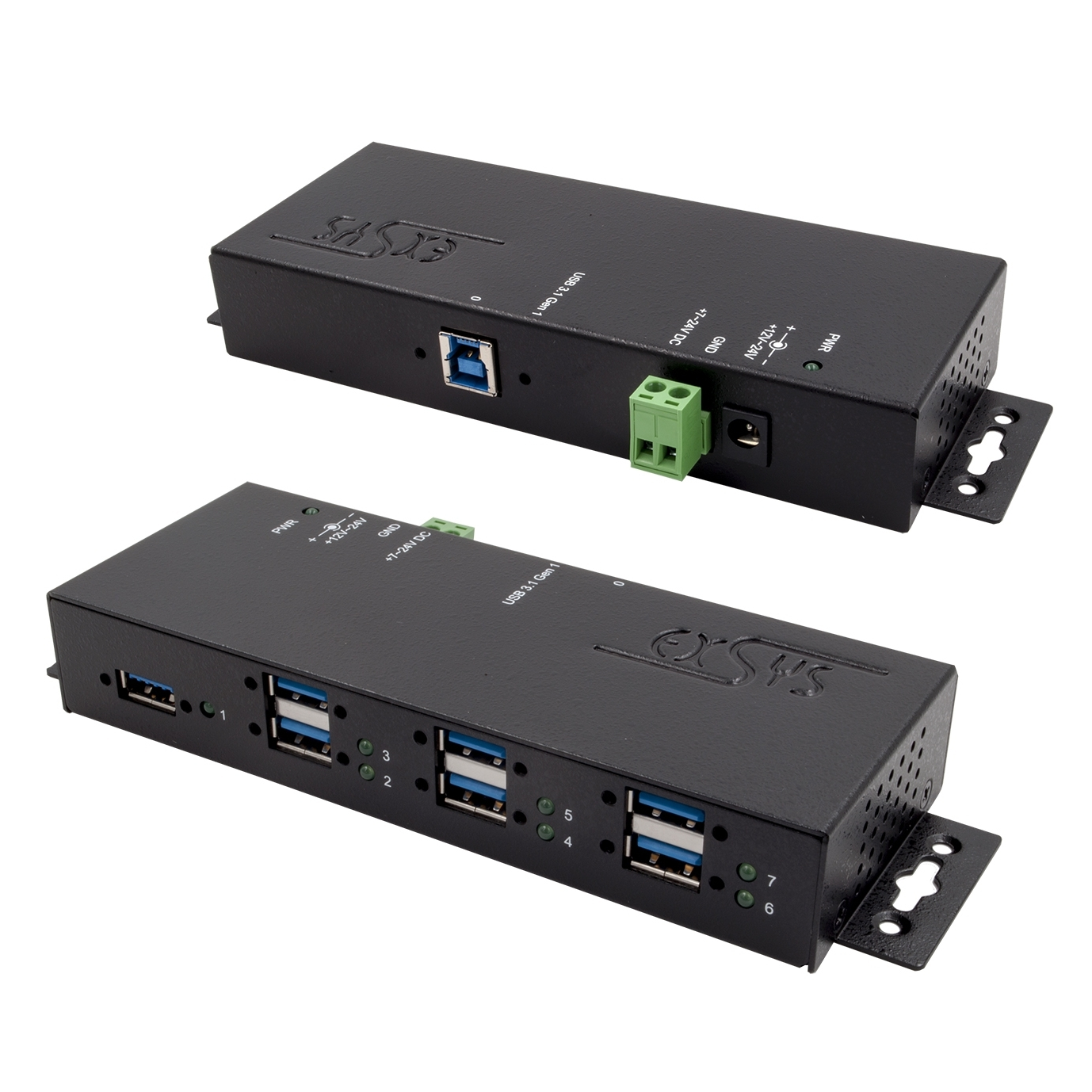 7 Ports USB 3.2 Gen 1 Metal HUB with 1.5A Charging Power