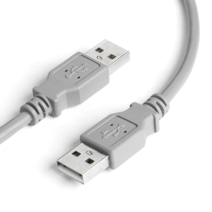 Special USB 2.0 cable with 2x plug USB A male 150cm GREY
