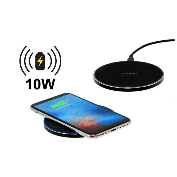Wireless Qi Charger for Smartphones, 10W, black Wireless Qi Charger for Smartphones, 10W, black