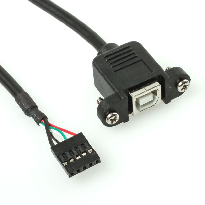 Mountable USB cable B-female to board connect 50cm