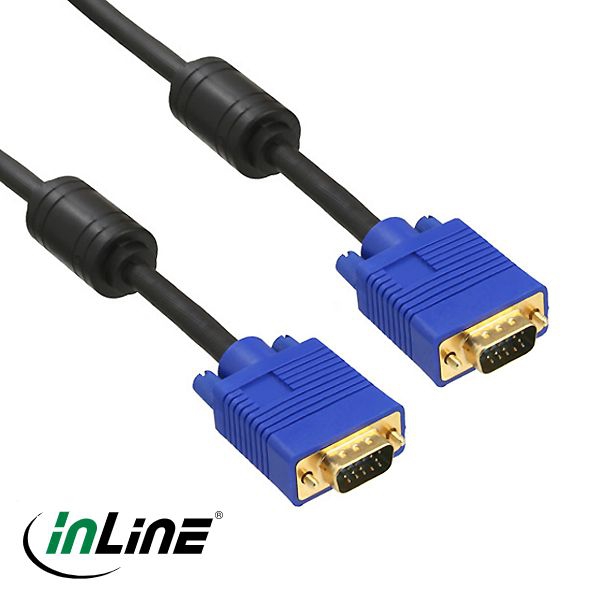 S-VGA Monitor cable PREMIUM-plus 2 ferrite cores 30cm black (PC-99) S-VGA Monitor cable PREMIUM-plus 2 ferrite cores 30cm black (PC-99)