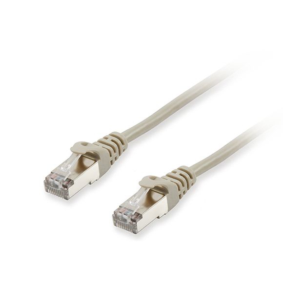Ethernet patch cable CAT.5e SF/UTP AWG 26 Gigabit 25cm GREY