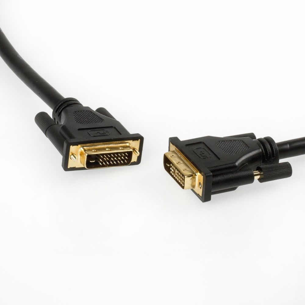 DVI cable DVI-D DUAL-LINK 24+1 1m BLACK