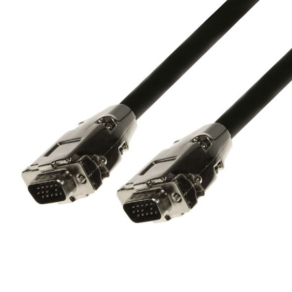 VGA monitor cable 2x metal plugs male 3+7 180cm