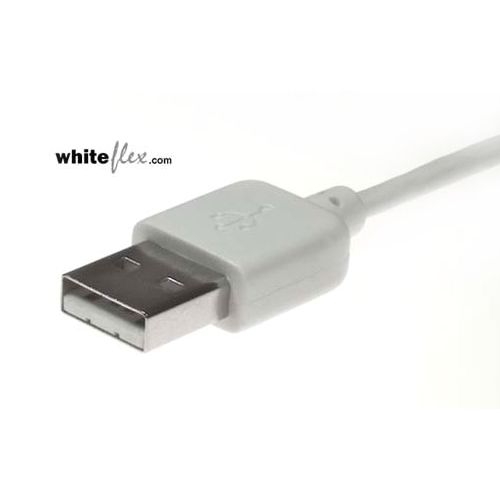 WHITEFLEX USB cable white + flexible 50cm