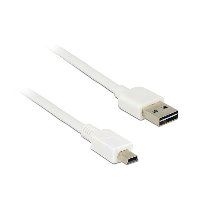 USB cable 5-pin mini B plug 2m white