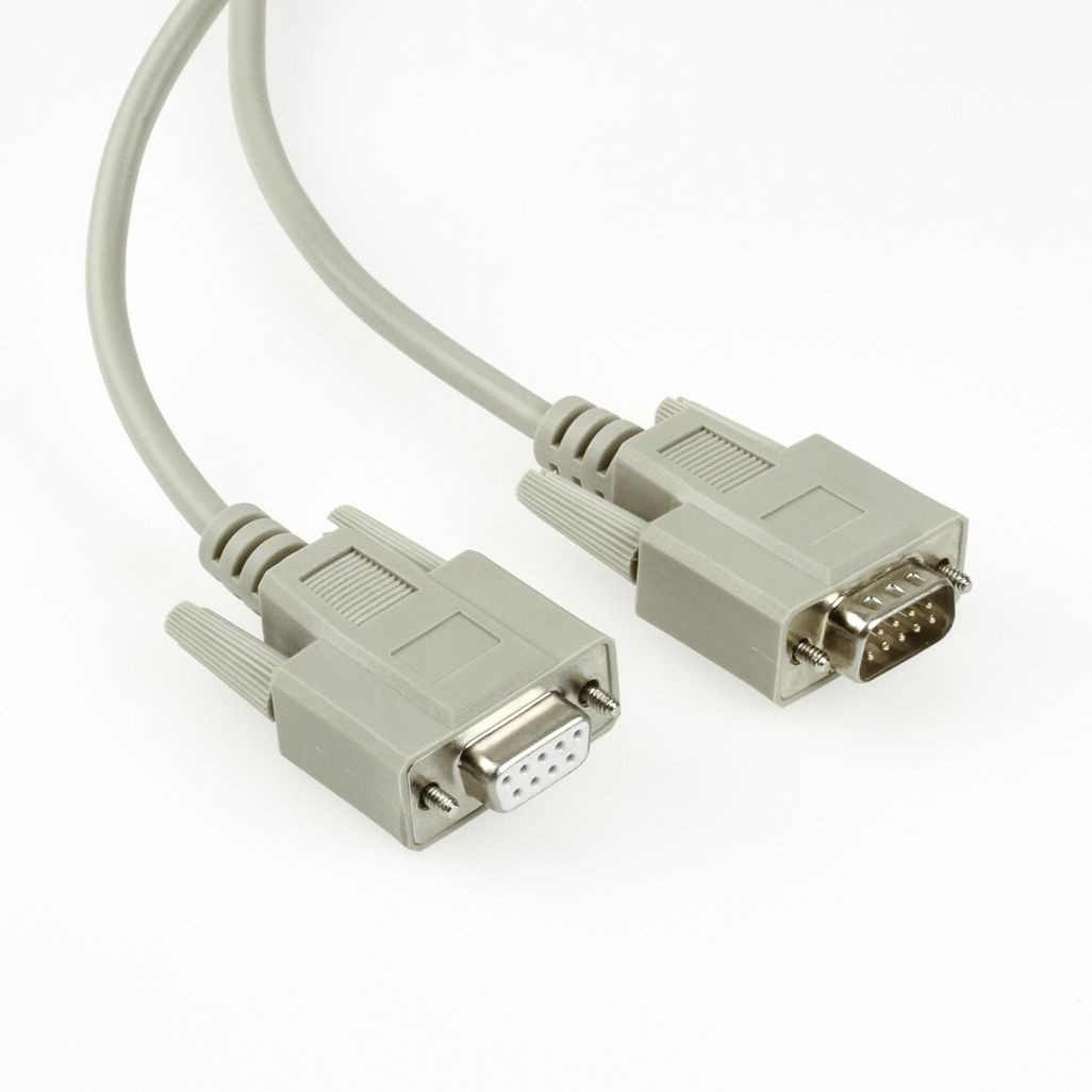 Serial cable DB9 male to DB9 female, 3m, e.g. for RS232