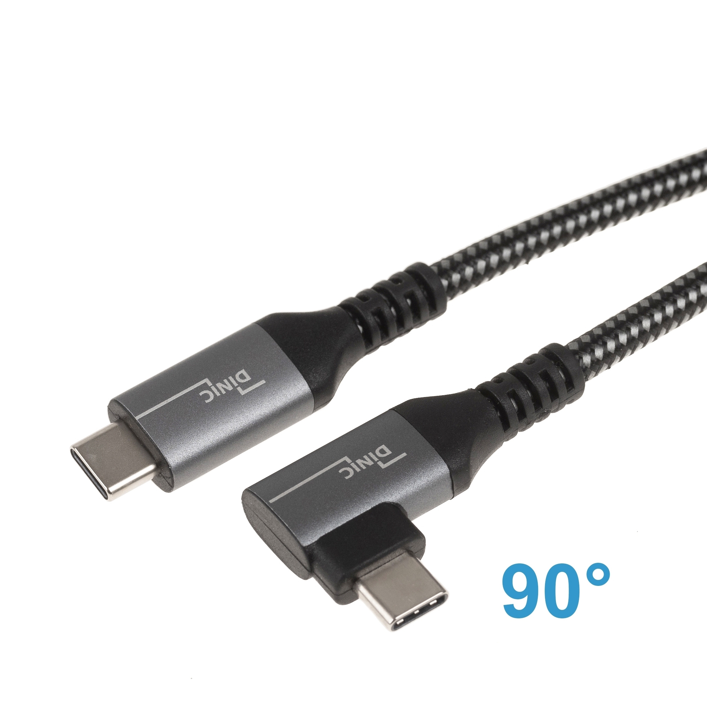 USB 4.0 cable, 1x Type-C™ angled 90°, 40 Gbps, PD 240 watts, 8K, 50cm