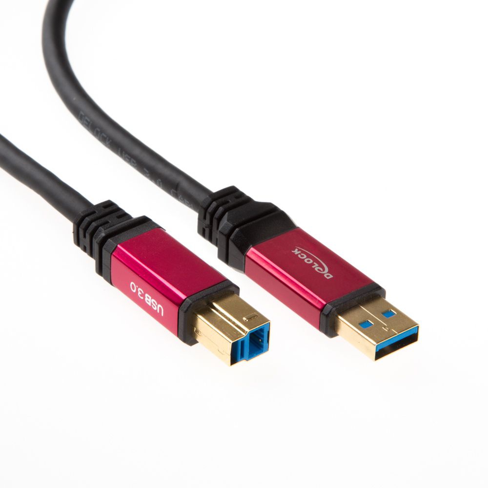 USB 3.0 cable AB PREMIUM Quality with metal plugs 1m