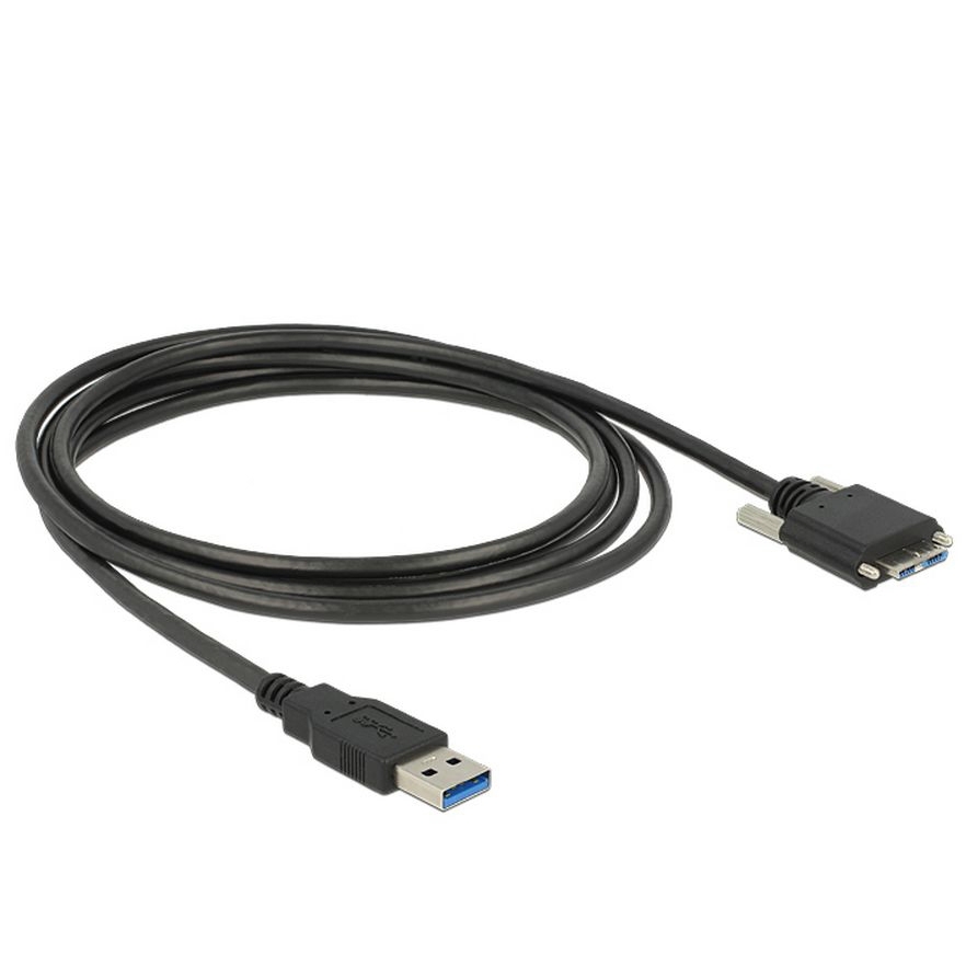 USB 3.0 cable A to MICRO B with screws 3m