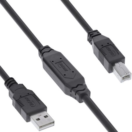 Active USB 2.0 cable AB with integrated BOOSTER 10m
