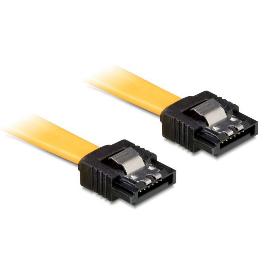 SATA cable 6Gbps 2x straight plugs 70cm