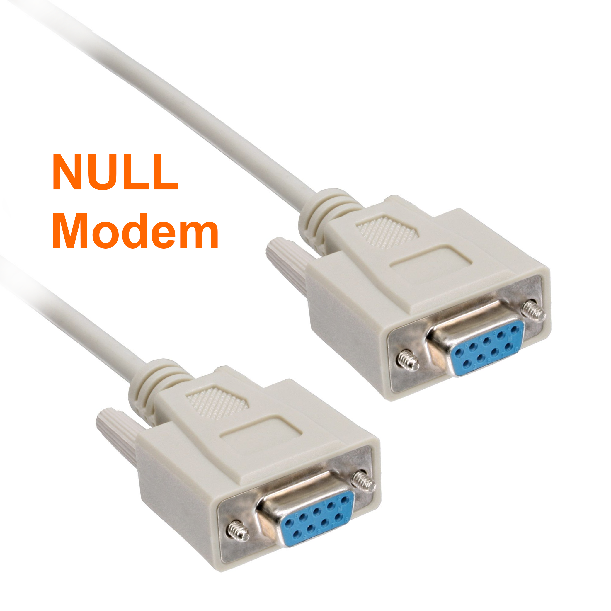 NULL Modem cable 2x DB9 female with Cross Over Pinout 3m