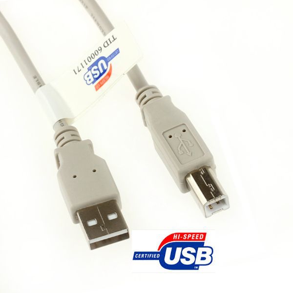 USB cable AB AWG28-1P AWG24-2C certified 5m
