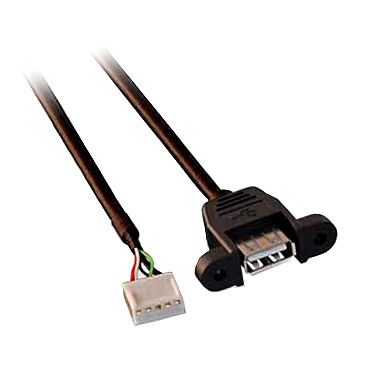 Mountable USB cable A-female to board connector 50cm (without screws)