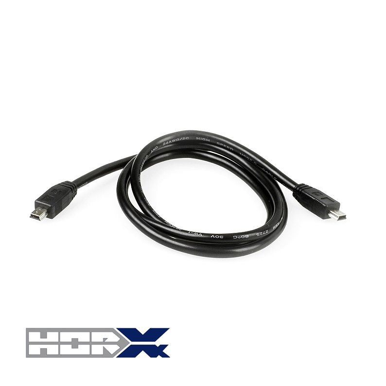 USB cable 2x Mini B plug male 1m