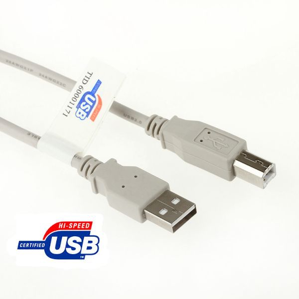 USB cable AB AWG28-1P AWG24-2C certified 3m