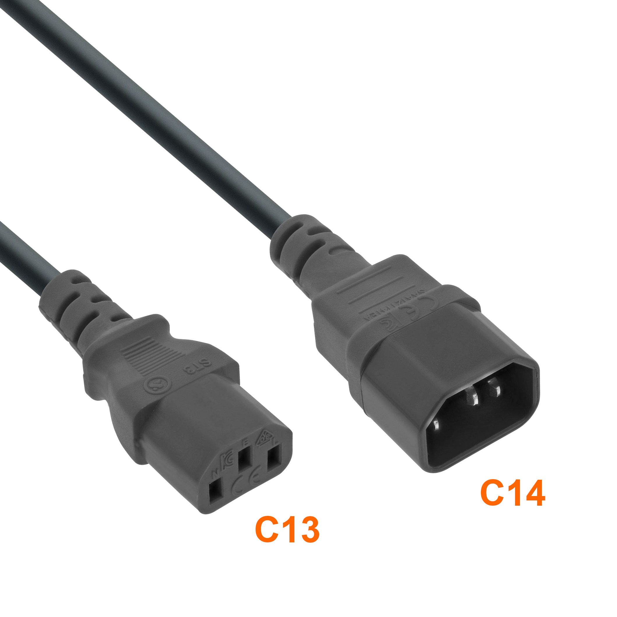 Power cord extension cable C13 to C14 180cm