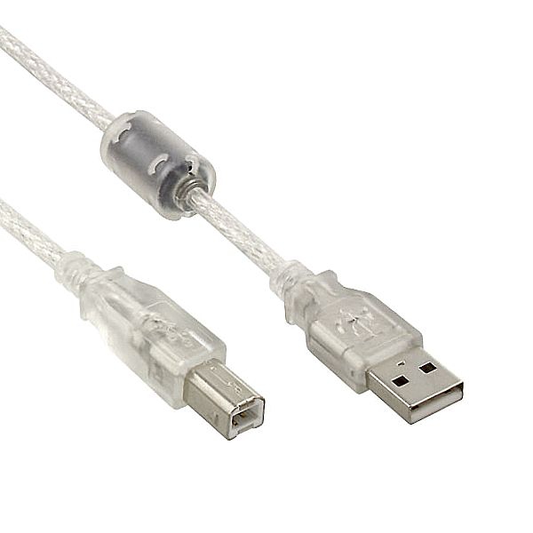 Short USB 2.0 cable with ferrite core PREMIUM quality 30cm