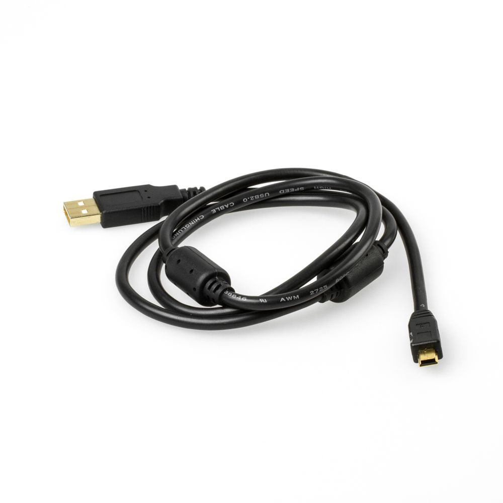 USB cable A to Mini B 5pin with 2 FERRITE CORES 1m