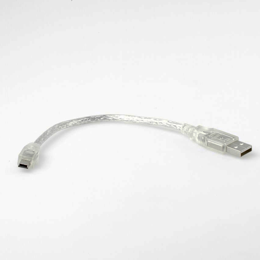 Short MINI USB cable: plug USB A to Mini B (5 pins) PREMIUM Quality 20cm