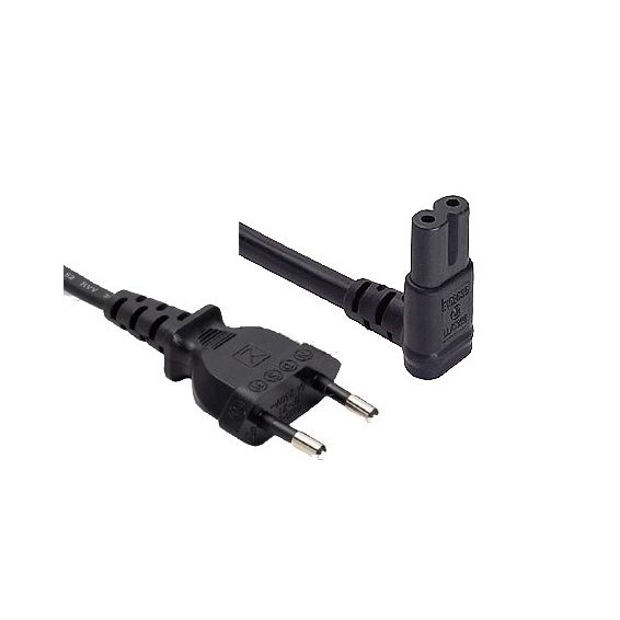 Power cord for Europe EURO8 plug 2m angled Power cord for Europe EURO8 plug 2m angled