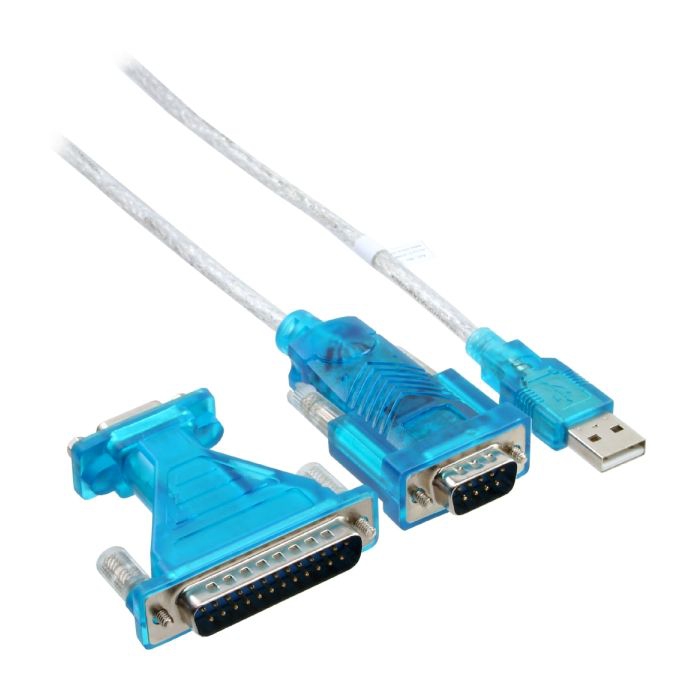 Adapter USB to serial DB9m RS232 with Prolific chipset, 9/25 adapter included, 180cm
