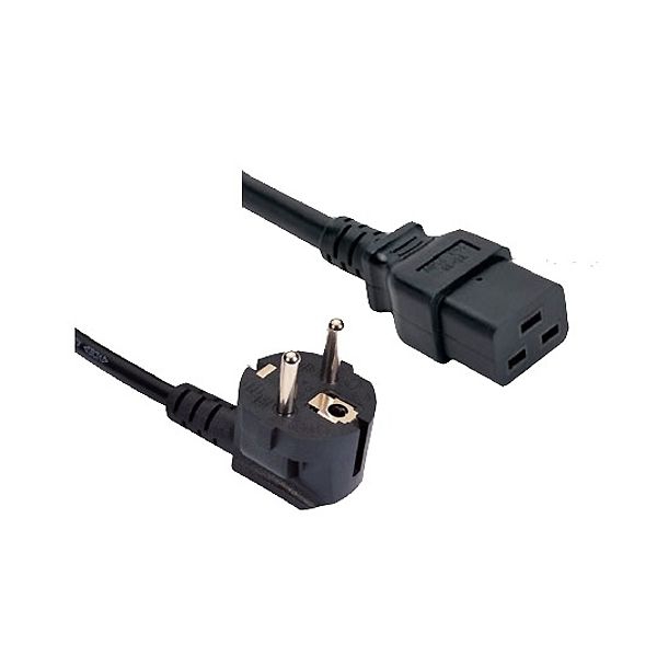 Power cord CEE 7/7 E+F to IEC320 C19 180cm Power cord CEE 7/7 E+F to IEC320 C19 180cm