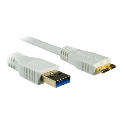 MICRO USB 3.0 cable A to Micro B PREMIUM quality 2m white