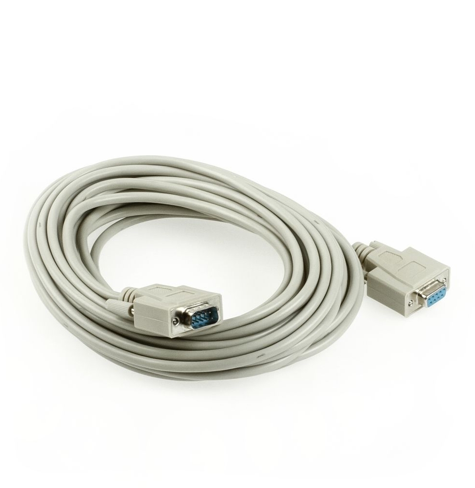 Serial cable DB9 male to DB9 female, 10m, e.g. for RS232