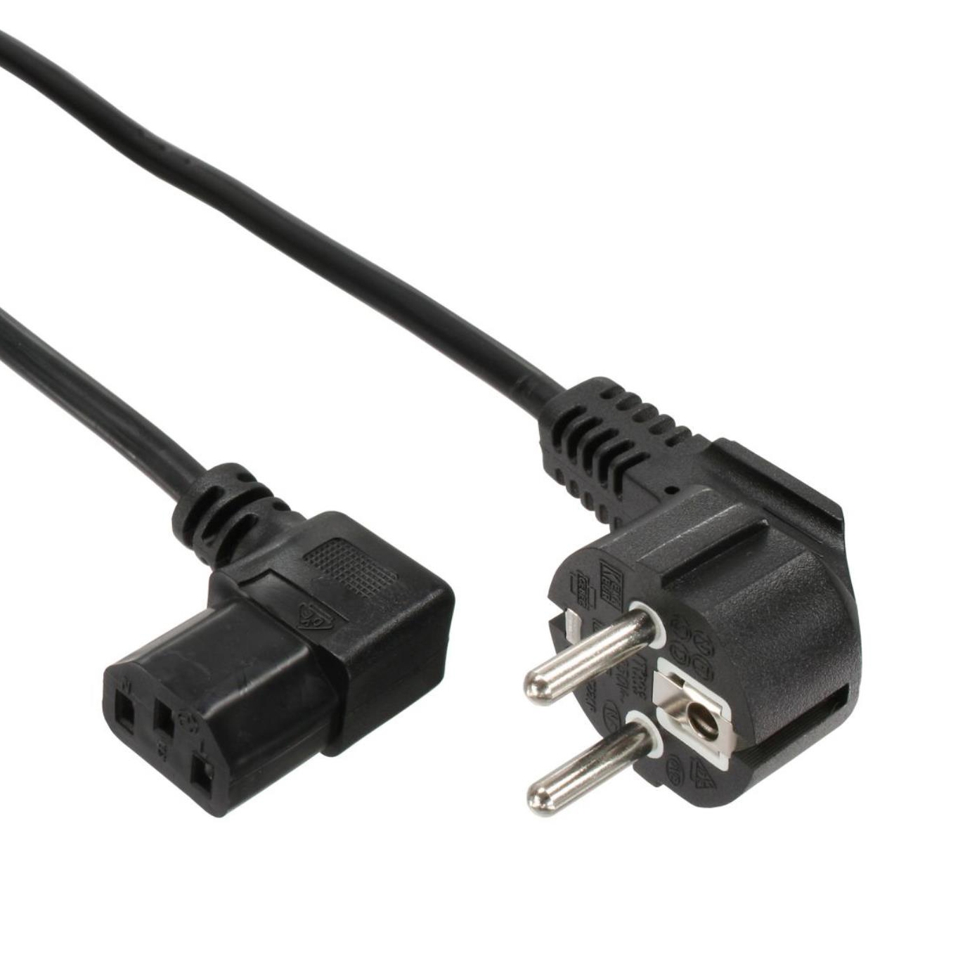 Power cord EUROPE with C13 angled RIGHT 180cm