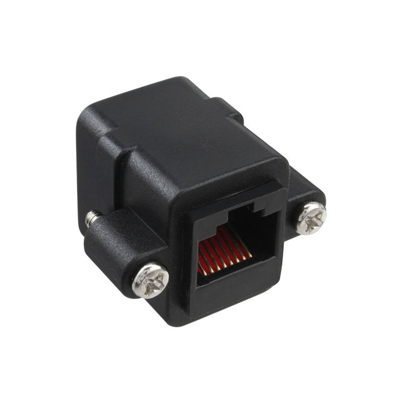 RJ45 mounting adapter with 2x RJ45 female e.g. for network, ISDN