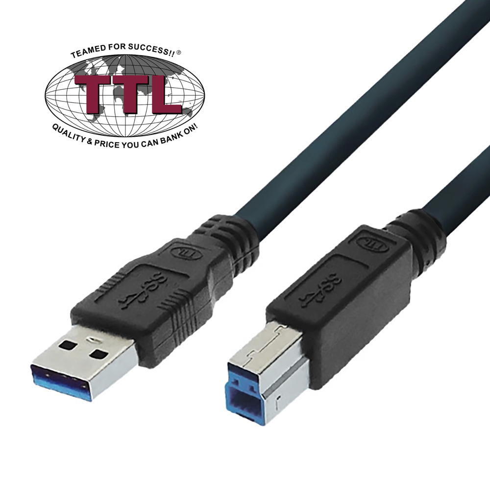 Flexible USB 3.0 cable quality PREMIUM+ with 2 ferrite cores INDUSTRIAL VERSION 50cm
