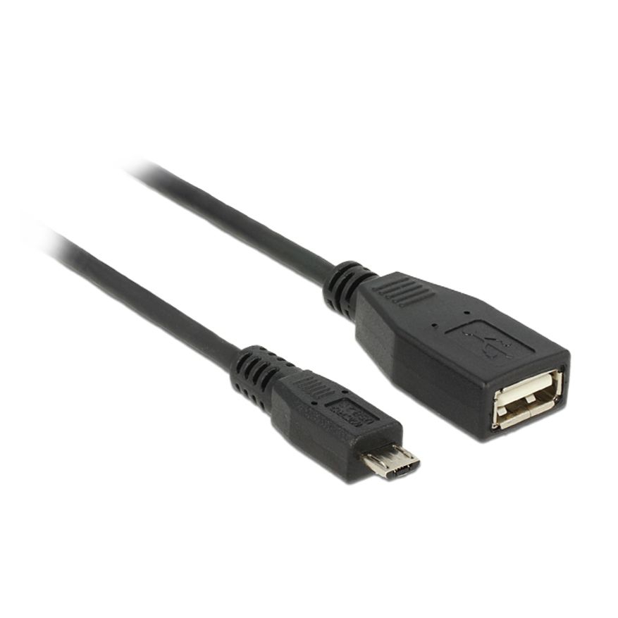 USB cable on-the-go OTG Micro B male to A female 50cm