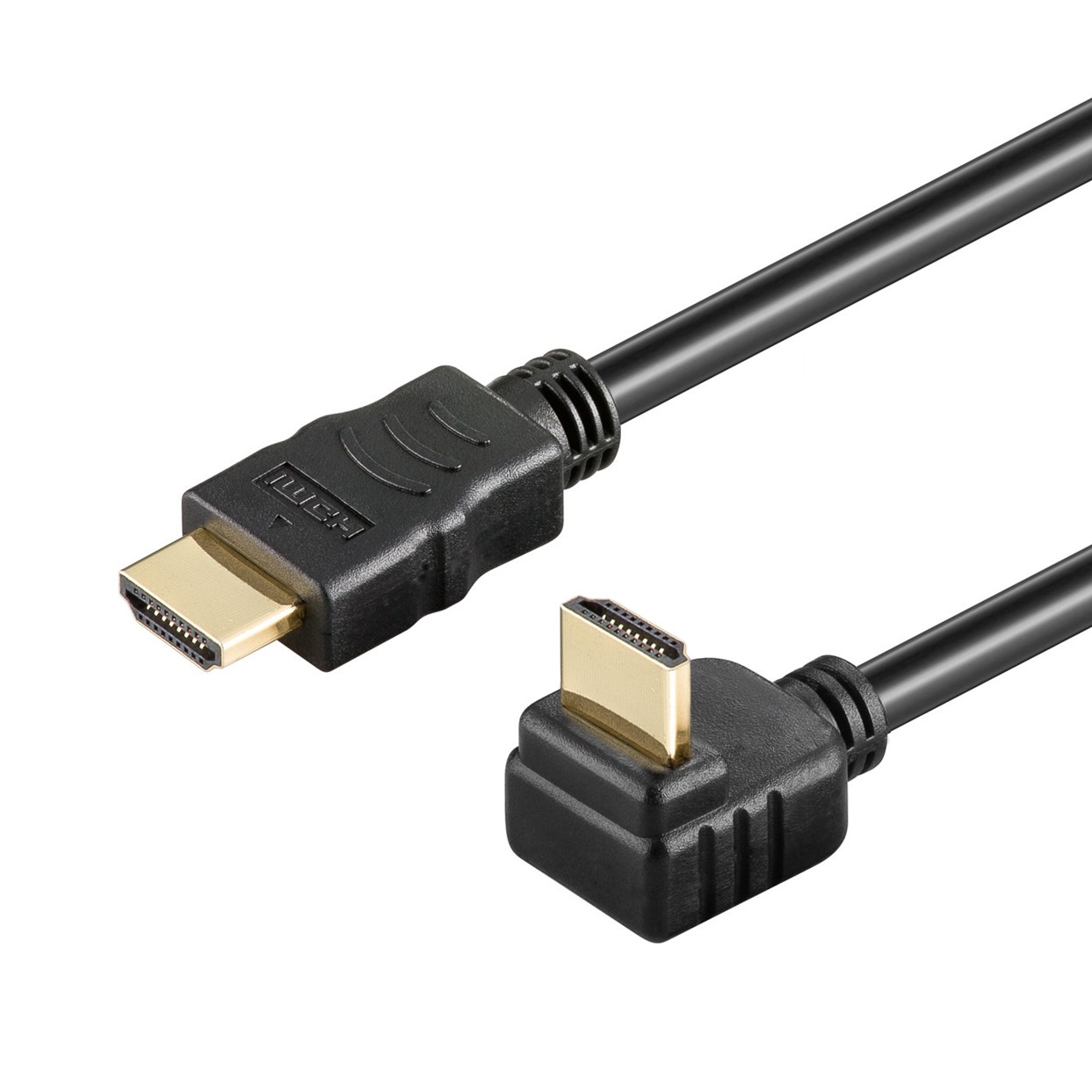 HDMI cable one-sided with angled plug 270°, 4K, 50cm
