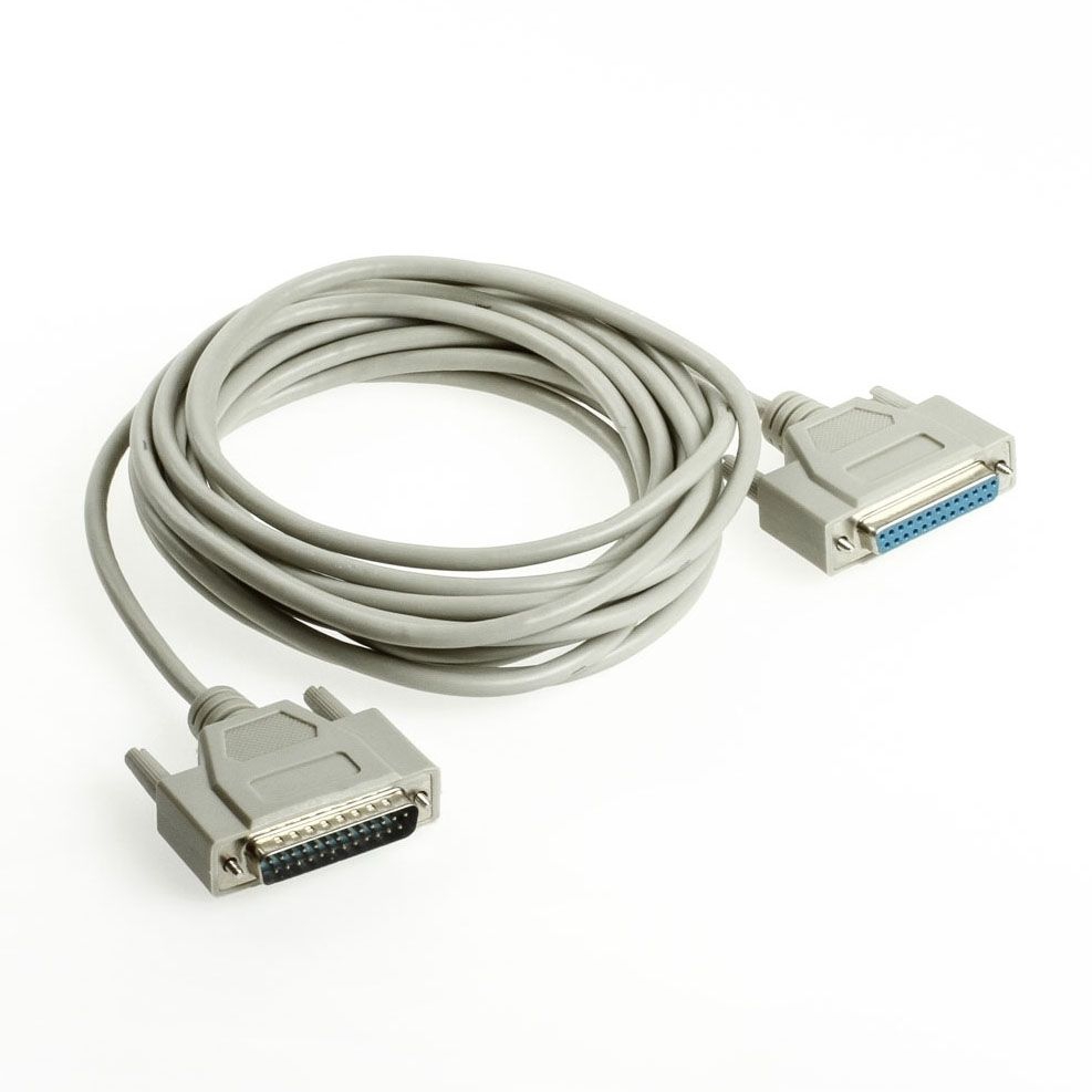 data cable DB25 male-female 1-to-1 5m