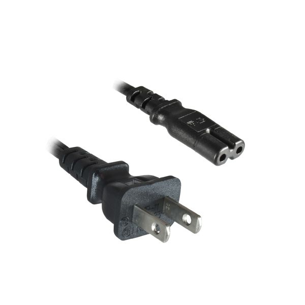Power cord for USA + CANADA UL CSA with 2 pin EURO-8 plug 180cm