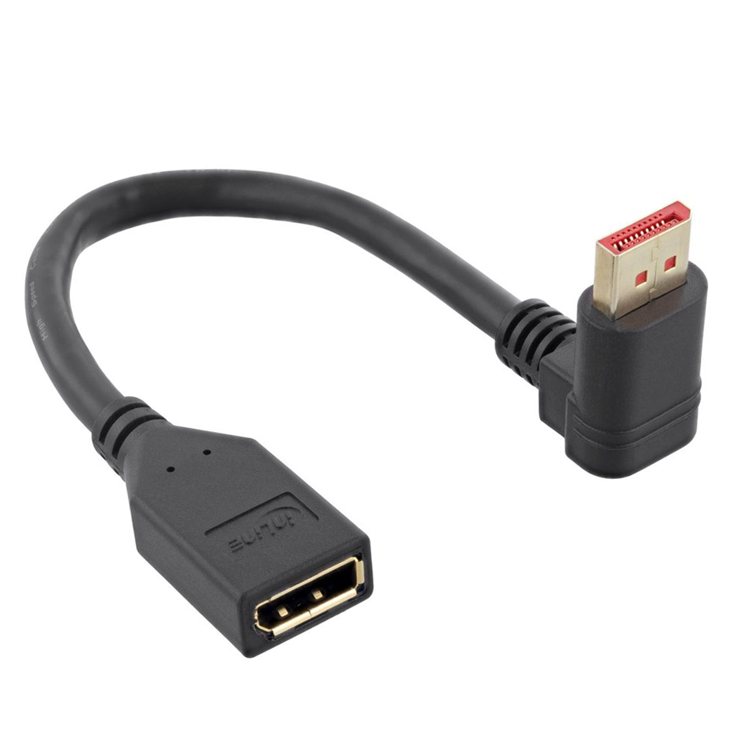 DisplayPort™ extension, 90° ANGLED UP plug, 15cm DisplayPort™ extension, 90° ANGLED UP plug, 15cm