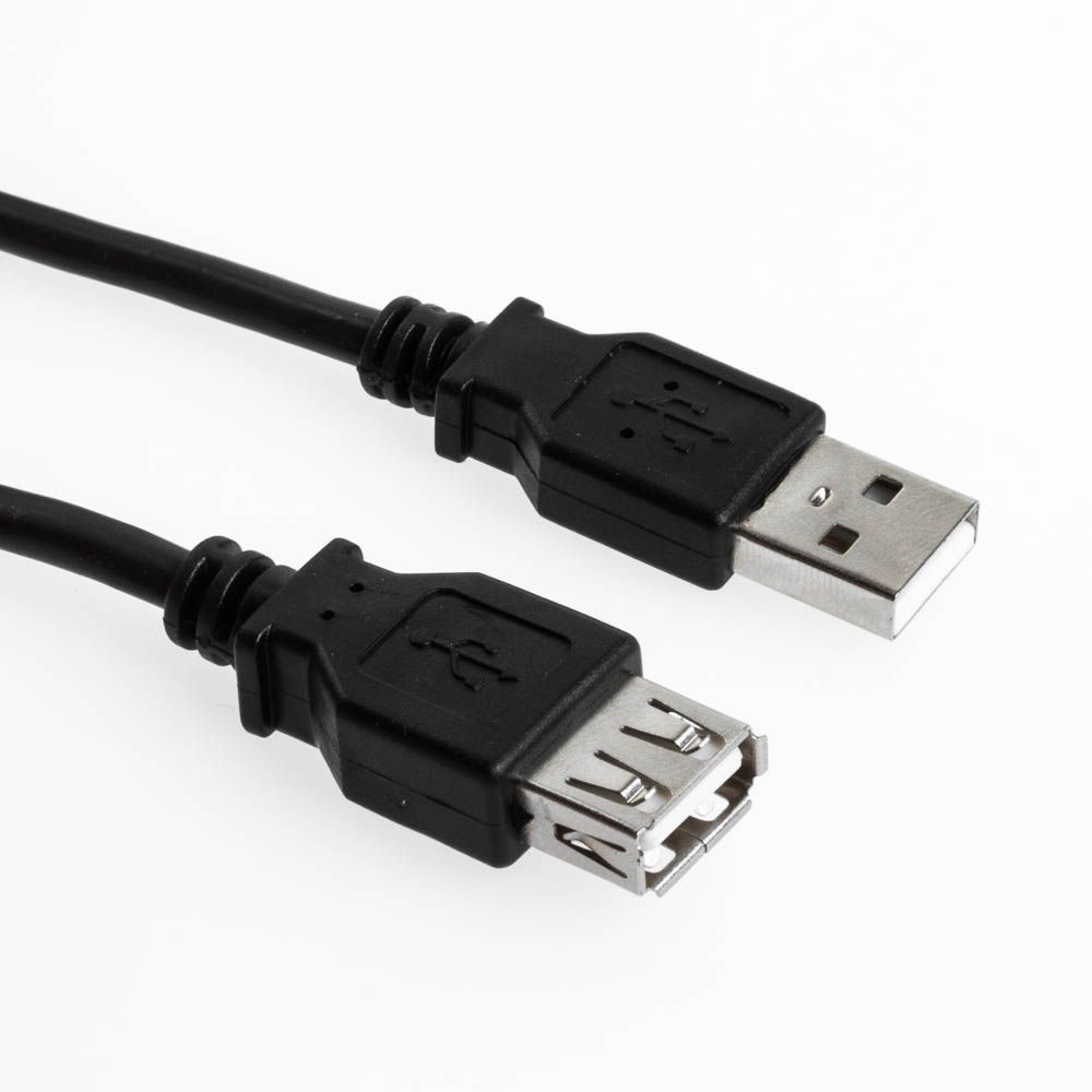 USB 2.0 extension cable AA male-female 5m BLACK