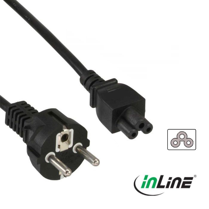 Notebook power cord for Conti. Europe 1m