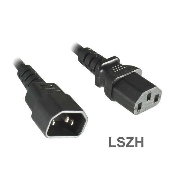 Power cord extension cable C13 to C14 with LSZH 180cm