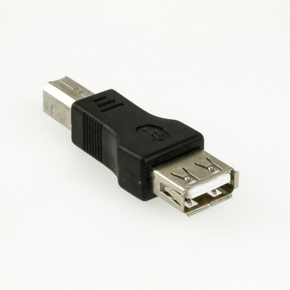 Adapter USB A female to USB B male black