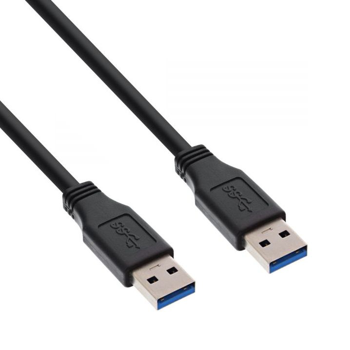 Special USB 3.0 cable with 2x A plug male 2m BLACK