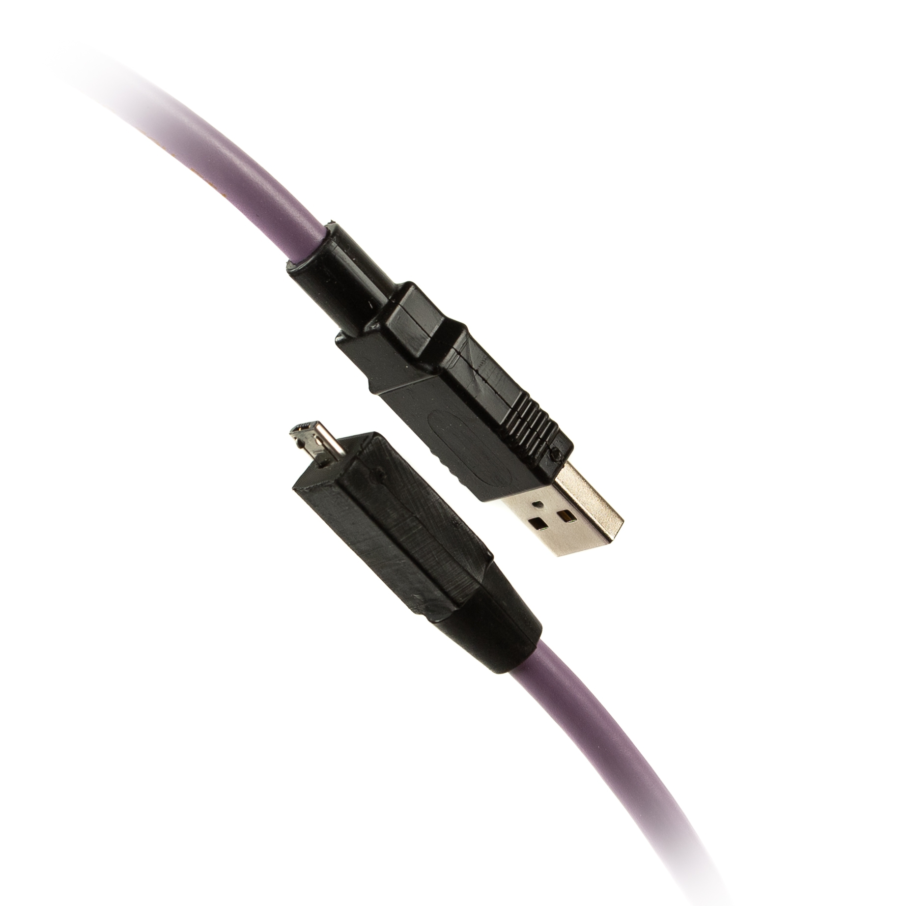 USB 2.0 PUR cable for drag chains + industry, type A to Micro B, 3m