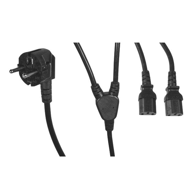 Y power cord for 2 devices  (120cm + 2x 80cm) 2m