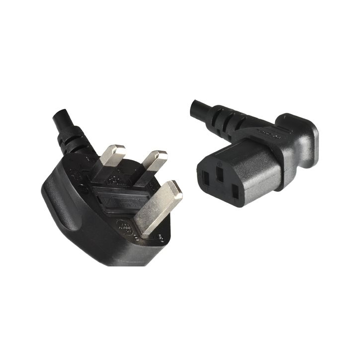 Power cord UK with C13 angled RIGHT 180cm