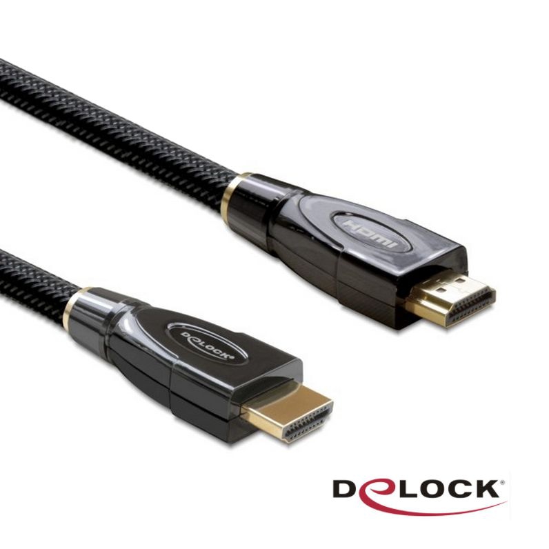 High Speed HDMI cable with Ethernet, premium quality with textile coating, 2m