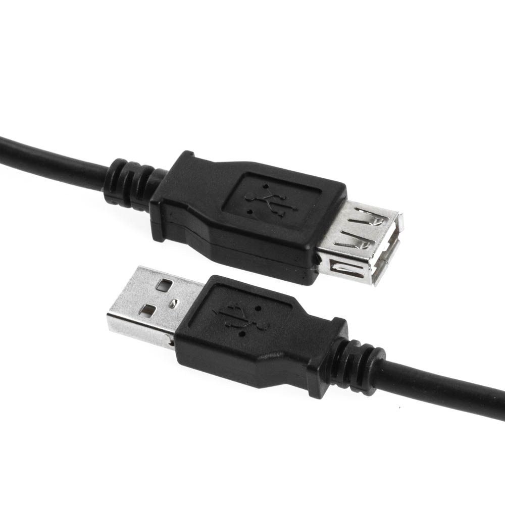 USB 2.0 extension cable AA male-female 150cm BLACK